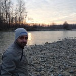 Floro tassone, tramonto sul fiume Orco