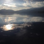 Tramonto sul lago