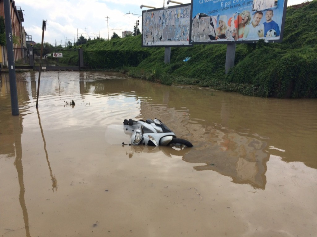 Milano allagata dopo una piena del Seveso