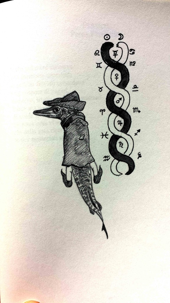 Illustrazione del luccio su Bestiario della pesca con canna in acque dolci