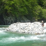 Marta in pesca nel Sesia