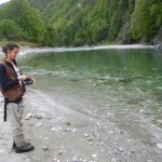 Marta in pesca nel Sesia